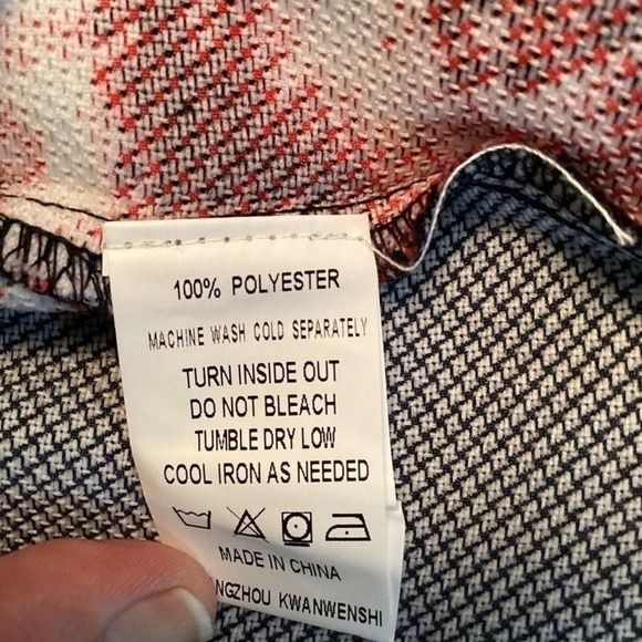 Marina Kaneva blue & red blouse size 10 - Picture 8 of 8